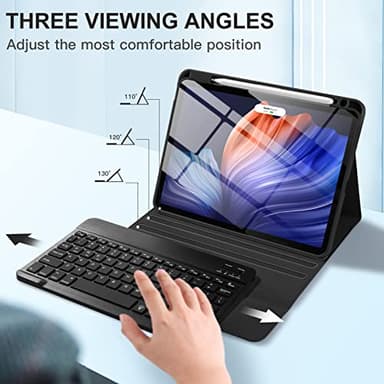 Harvopu Compatible for iPad Air 11-inch/ 10.9" Air 5th 4th Generation Case with Keyboard - Backlit Detachable, Folio Cover with Pencil Holder for iPad Air 11 Inch M3/M2, Air 5 2022/ Air 4 (Black) - Image 5