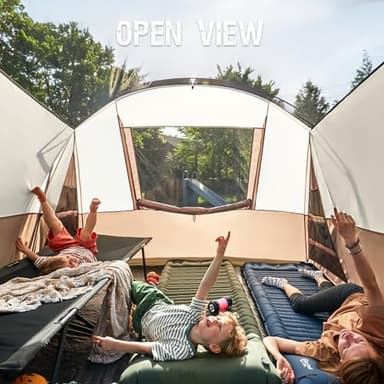 Portal 6 Person Family Camping Tents with Screen Porch, Weater Resistant 7' Tall Tent with Rainfly & Upgrated Poles, Easy Setup Tent for Outdoor Family Camping - Image 5
