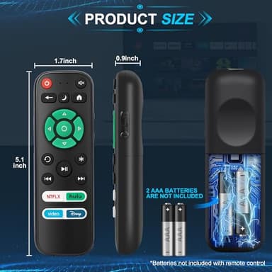 2 Pack Replacement Remote Control Only for Roku TV, Fit for TCL/Onn/Hisense/Element/Sharp/Philips/Westinghouse/Insignia/JVC/RCA/Hitachi/Sanyo Roku TV (Not for Roku Stick and Box) - Image 7