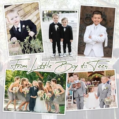 Boys Suit for Teens Young Men White Wedding Prom Tuxedo Formal Dresswear for Teenagers Boy Homecoming Party Suits Blazer Vest Pants Shirt with Bow Tie Size 20 - Image 5