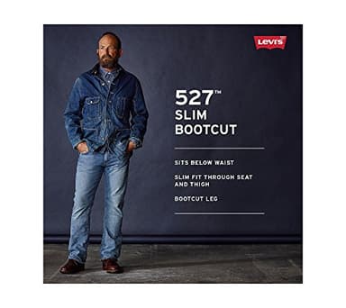 Levi's Men's 527 Slim Bootcut Fit Jeans, Medium Chipped, 32W x 32L - Image 4