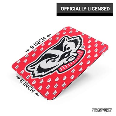 University of Wisconsin Madison Mouse Pad, Badgers Collegiate Team Gear, W Badgers on Red - Image 5