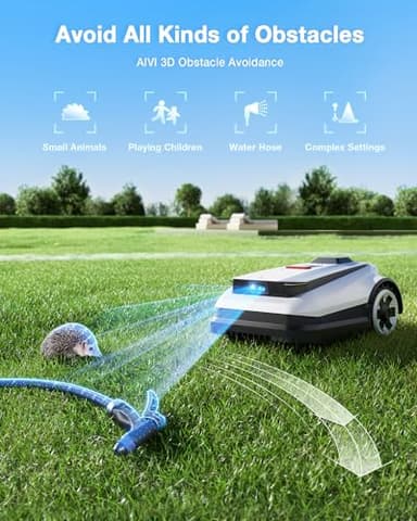 ECOVACS Goat A2500 RTK Robot Lawn Mower, Lidar-Enhanced RTK+Vision Navigation, Auto-Mapping, Dual Blades, Edge Precision Mowing, Perimeter Wire-Free, Suitable for 5/8 Acres Lawn, 50% Slope Capability - Image 6