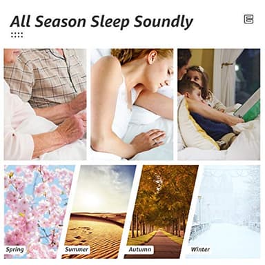HYLEORY All Season Full Size Bed Comforter - Cooling Goose Down Alternative Quilted Duvet Insert with Corner Tabs - Winter Warm - Machine Washable - White - Image 7