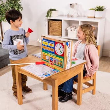 Melissa & Doug School Time! Classroom Play Set Game - Be Teacher or Student - FSC Certified - Image 2