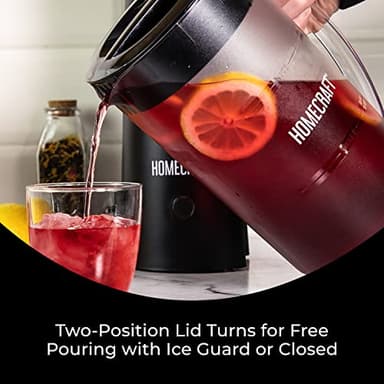 Homecraft Electric Iced Tea Maker for Sweet Tea and Cold Brew Coffee, Double Insulated Pitcher, Black, Small - Image 5