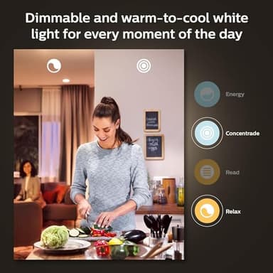 Philips Hue Smart Light Starter Kit - Includes (1) Bridge, (1) Dimmer Switch and (2) A19 LED Bulbs - White and Color Ambiance Color-Changing Light - 800LM - E26 - Control with App or Voice Assistant - Image 4