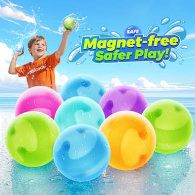 Reusable Water Balloons for Kids - No Magnets, Leak-Resistant Silicone Splash Balls, Quick-Fill & Long-Lasting - Durable Outdoor Water Toys for Summer Pool Party, Backyard Water Games - Image 2