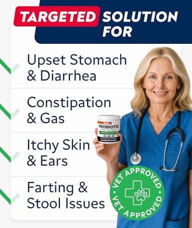 STRELLALAB Dog Probiotics for Digestive Health & Enzymes - Diarrhea, Gas, Upset Stomach Relief & Season Allergy - Pet Probiotics for Dogs- Chews for Digestion - Gut Health for Dogs (60Ct) - Image 2