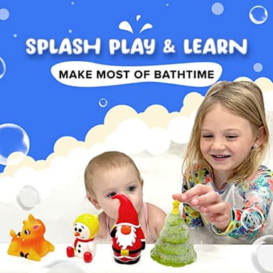 SplashEZ Bath Toys for Kids & Toddlers, Kids Bath Toys for Boys, Mold Free No Hole Sealed, Soft Durable Christmas Play Set Gift, No Mold for Water Tub & Pool, Ages 0-1-3-4-5-6-8 - Image 4