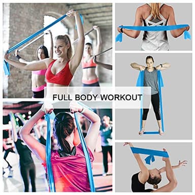 A AZURELIFE Resistance Bands,Professional Long Non-Latex Elastic Stretch Bands,Exercise Bands for Physical Therapy, Yoga, Pilates, Rehab, at-Home or The Gym Workouts, Strength Training - Image 7