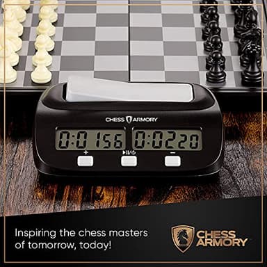 Chess Armory Digital Chess Clock - Portable Timer with Tournament and Bonus Time Features - Image 4
