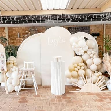 Voircoloria 90pack White Sand Balloons Different Size 18/12/10/5 Inch Sand White Balloon Garland Arch Kit for Wedding, Bridal, Baby Shower, Birthday, Graduation, Anniversary, Bachelorette Decorations - Image 8