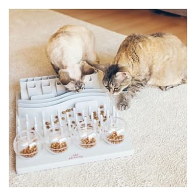 TRIXIE Fun Board Strategy Game for Cats, Puzzle Toy, Treat Dispenser, Interactive Play, Mental Stimulation - Image 3