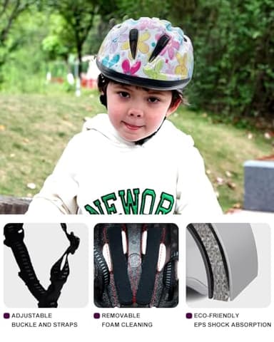 Girl Helmet for Bike,Kids Bike Pink Helmet for Girls Approximately Ages 3-10 Years Adjuastable and Multi-Sport, from Toddler to Kids CPSC Certicated - Image 6