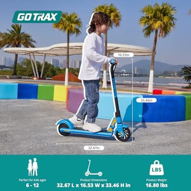 Gotrax GKS Electric Scooter for Kid, 6" Solid Wheels, Max 4 Miles and 7.5 Mph Speed Power by 150W Motor, UL2272 Safety Certification, Lightweight Electric Scooter for Boy Girl Ages 6-12, Black - Image 7