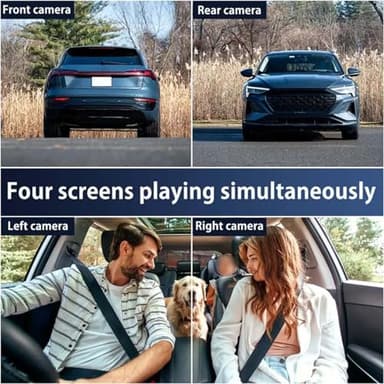 Sakerplus Full View Car Dashcam System,360° 4 Channel Dash,1080P Full HD Recording, Infrared Night Vision, 64GB SD Card, G-Sensor, Loop Recording, Plug-in Power for Taxi, Fleet,Family Vehicles (128G) - Image 3