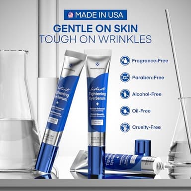 Instant Under Eye Lift Serum - Reduces Eye Bags, Wrinkles, Puffy Eyes, Dark Circles & Crow’s Feet in Minutes - Advanced Firming Polysaccharide Formula for Mature Skin - 20 mL - Image 9