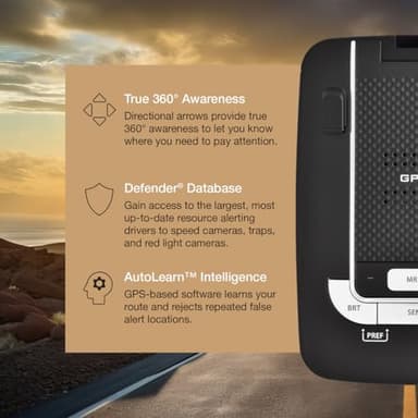 Escort MAX 360 Laser Radar Detector - GPS, Directional Alerts, Dual Antenna Front and Rear, Bluetooth Connectivity, Voice Alerts, OLED Display, Apple CarPlay and Android Auto Compatible - Image 3