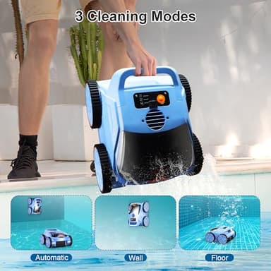 (2025 New) Robotic Pool Vacuum, Robotic Pool Cleaner for Inground Pools, Pool Robot with Smart Navigation, Floor/Wall/Waterline Cleaning, 180 Mins Runtime for Pool Up to 2100 Sq.ft - Image 4