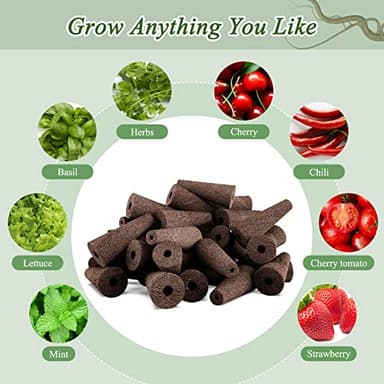 Tigvio 125 Piece Hydroponic Pods Kit: Grow Anything with 50 Grow Sponges, 12 Baskets, 12 Domes, 50 Labels, 1 Tweezer - Compatible with All Hydroponics Brands - Image 4