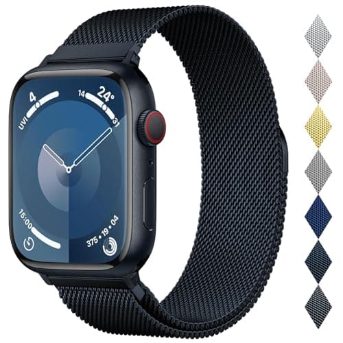 Stainless Steel Milanese Loop Compatible with Apple Watch Bands 46mm 42mm 44mm 45mm 49mm 38mm 40mm 41mm men and women, Magnetic Clasp Replacement for iWatch Ultra Series 11 10 9 8 7 SE 6 5 4 3 2 1 - Image 1