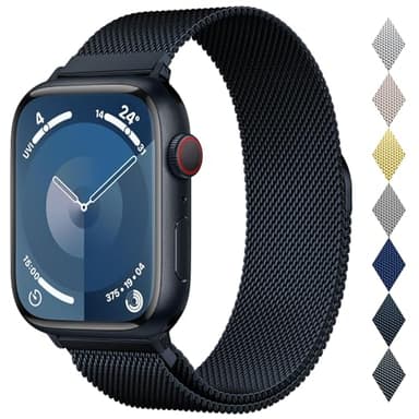 Stainless Steel Milanese Loop Compatible with Apple Watch Bands 46mm 42mm 44mm 45mm 49mm 38mm 40mm 41mm men and women, Magnetic Clasp Replacement for iWatch Ultra Series 11 10 9 8 7 SE 6 5 4 3 2 1 - Image 1