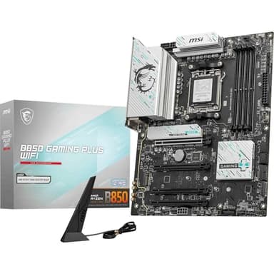 MSI B850 Gaming Plus WiFi Motherboard, ATX - Supports AMD Ryzen 9000/8000 / 7000 Processors, AM5 - DDR5 Memory Boost 8200+ MT/s (OC), PCIe 5.0 x16 & 4.0 x16, M.2 Gen5, Wi-Fi 7, 5G LAN - Image 1