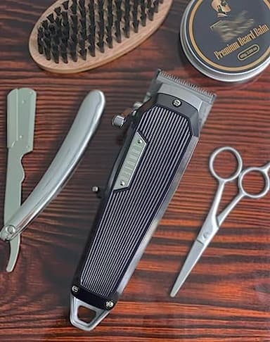 LANVIER Hair Clippers for Men, Professional 10W/7500RPM High Speed Barber Clipper for Hair Cutting and Grooming, Dual Voltage Cordless Hair Trimmer Kit with LED Display & Storage Case - Black - Image 8