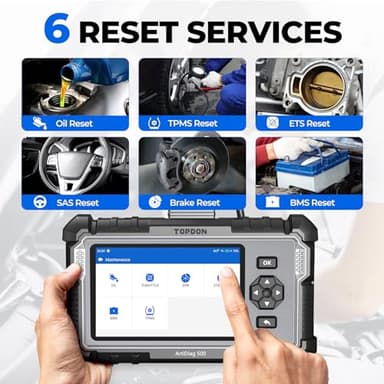 OBD2 Scanner TOPDON AD500, Oil SAS Throttle TPMS BMS EPB Reset, Engine ABS SRS Transmission, Diagnostic Scan Tool, AutoVIN, Car Check Engine Code Reader with Battery Test, Lifetime Wi-Fi Free Update - Image 3