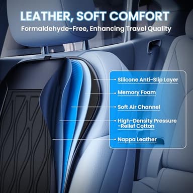 TOWTAMER 2025 Upgraded ICY Seat, Semiconductor Ventilated Cooling Car Seat Cover(Front Seat),12V-24V Cooling Car Seat Cushion with 3 Temp Modes,Universal Fit for SUV/Truck Accessories(Ice-Core Black) - Image 6