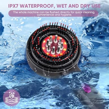 3 in 1 Scalp Massager Hair Growth Hair Oil Applicator,Electric Scalp Brush for Home,IPX7 Waterproof Electric Head Massager - Image 7