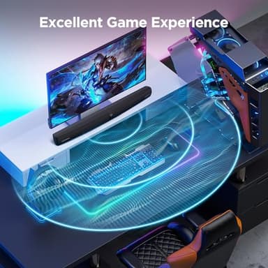 Assistrust Sound Bar for Smart TV, 90W Soundbar with Bluetooth/ARC/Optical/AUX Connect, Auto Volume Boost, 3 Equalizer Modes, 2 in 1 Detachable Soundbar for TV for TV/PC/Gaming/Projectors - Image 4