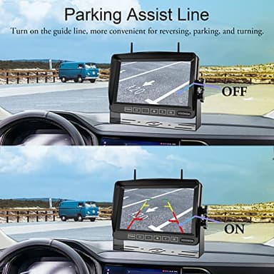1080P Wireless RV Camera System, IP69 Waterproof Night Vision Backup Camera Side Rear View Camera with 7 Inch HD Monitor for RV Truck Trailer Camper - Image 7