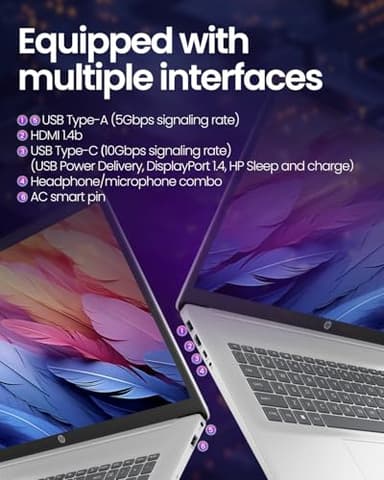 HP 17-inch Touchscreen Business Laptop · Intel 12-Core Ultra 7 255U · 12 NPU Tops · AI Copilot Ready · HD+ Display · Backlit KB · Privacy Camera · Win 11 Pro · w/Accessory (64GB DDR5 | 2TB SSD) - Image 7