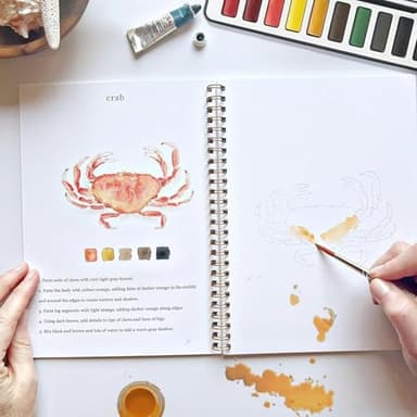 Watercolor Workbook,Beginner-Friendly Animals Watercolor Workbooks,Foldable Set,12 Colors W atercolor Paint Set with Paint Brush(Animals) - Image 3
