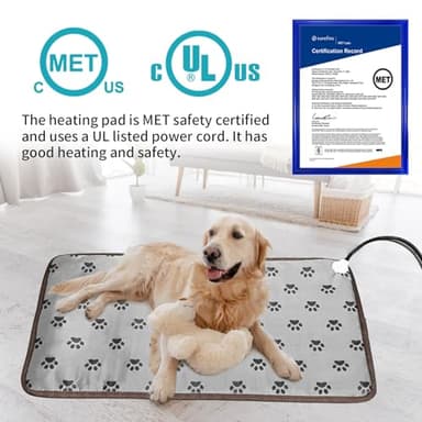RC SLL Cat Heating Pad, Heat Mat for Kittens, Heated Bed, Waterproof, Indoor, 23x17 in, Grey - Image 6