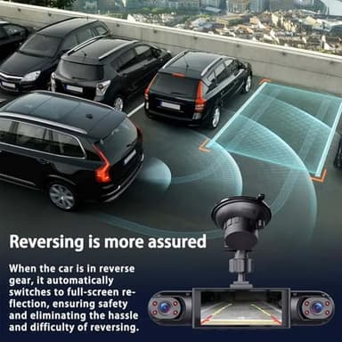 Sakerplus Full View Car Dashcam System,360° 4 Channel Dash,1080P Full HD Recording, Infrared Night Vision, 64GB SD Card, G-Sensor, Loop Recording, Plug-in Power for Taxi, Fleet,Family Vehicles (128G) - Image 4