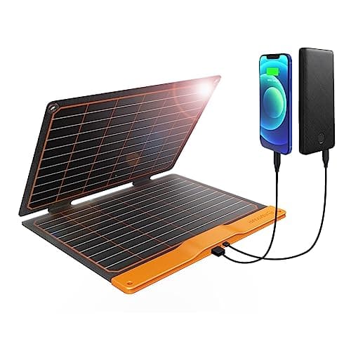 20W Small Solar Panel Charger 5V USB-A USB-C Foldable Portable Lightweight ETFE Power Emergency Panel IP67 Waterproof Hiking Camping Backpacking for Phones Tablets Power Bank - Image 1