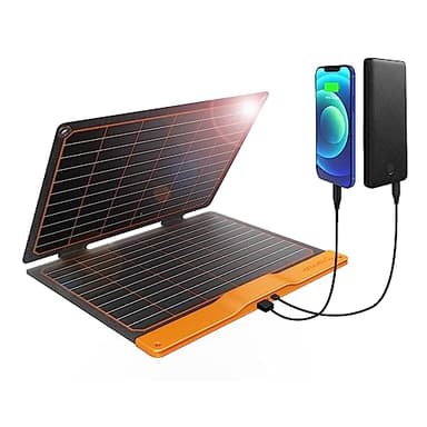 20W Small Solar Panel Charger 5V USB-A USB-C Foldable Portable Lightweight ETFE Power Emergency Panel IP67 Waterproof Hiking Camping Backpacking for Phones Tablets Power Bank - Image 1