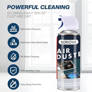 BERIOVE Keyboard Cleaner Air Spray for Laptop - Keyboard Cleaner Air Duster Cleaning - Car Duster Air Blower - Image 2
