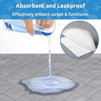 CoolShields Washable Puppy Dog Pee Pad, 82" X102" Extra Large, Waterproof Whelping Training Pet Mat for Playpen, Crate, Potty, Floor, Bed, Sofa and Trunk, Reusable Pee Pads for Dogs, Cats, Bunny - Image 7