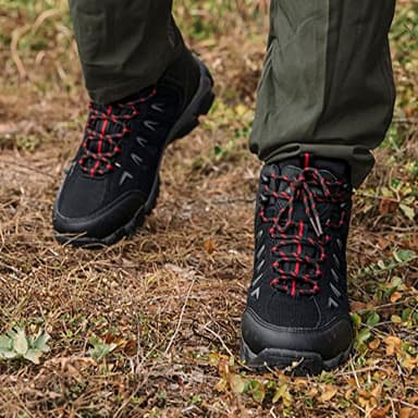 SHULOOK Men's Waterproof Hiking Boots Non-Slip Lightweight Mid Top Ankle Boot Breathable Hiker Trekking Shoes - Image 8