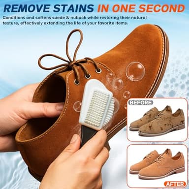 Bellemora Suede Shoe Cleaner, 6.76 Oz Nubuck and Suede Cleaner Kit with Brush, Shoe Cleaning Kit Removes Dirt and Stain, Shoe Care For Suede, Leather, Boots, Canvas - Image 3