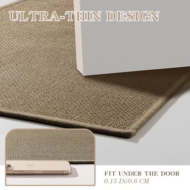 chakme Bathroom Rugs Mat 24x17, Ultra Thin Non Slip Bath Mat Small Quick Dry Absorbent Bath Mat for Bathroom Floor, (Dark Beige, 24"x17") - Image 3