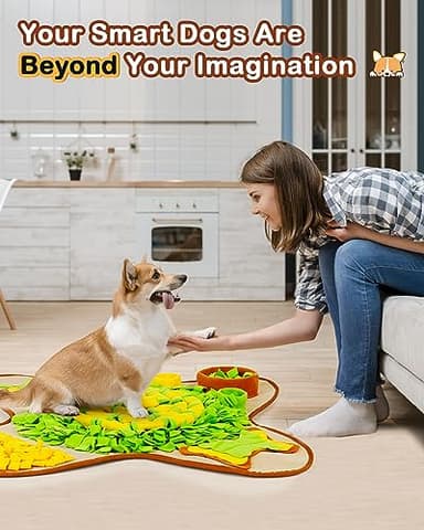 HOPET Snuffle Mat for Dogs Large Breed, 28.3''x28.3'' Interactive Puzzle Dog Food Mat, Easy to Clean, Durable, Mental Stimulation & Slow Feeding Game for All Breeds - Image 5