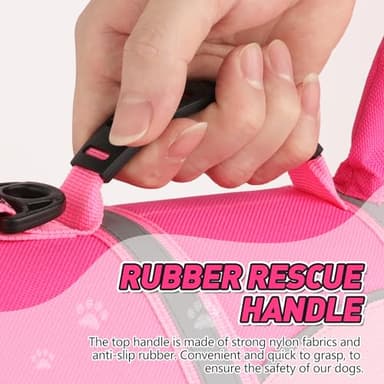 Doglay Ripstop Dog Vests - Shark Life Jacket for Swimming & Boating with High Buoyancy and Rescue Handle - Adjustable for Small to Large Dogs - Image 4