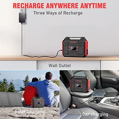 DenGaWa Power Bank with AC Outlet 250Wh, Solar Generator Power Bank, 300W Portable Power Station,110V Small Portable Generator for Home Use Camping Emergency Hunting Outdoor - Image 4