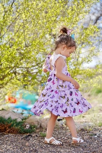 Vieille Toddler Dress 2T Baby Girl Infant Clothes Butterfly Flutter Princess Dress Summer Beach Outfits for Girls 3T - Image 3