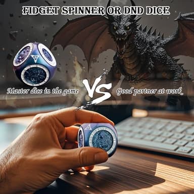 Haxtec Spinner Dice 7-in-1 Metal DND Dice Set Unique Dice Spinner Goblins D&D Die Compatible with Dungeons and Dragons DND Gifts - Image 4